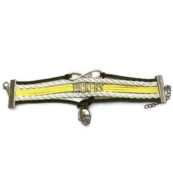 Jewelry - Green and Yellow “Love Packers “Bracelet